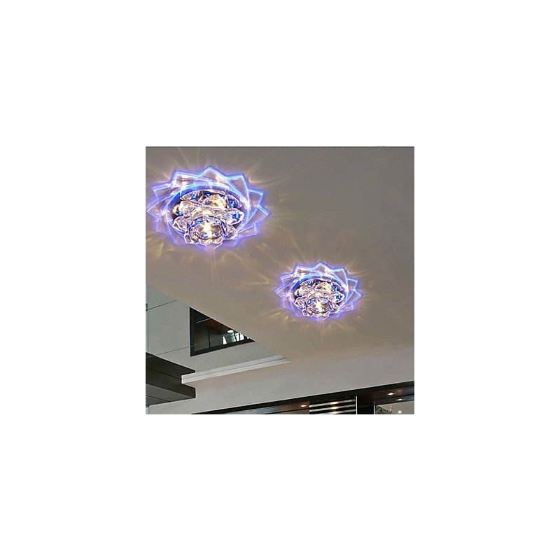 20*8,5 CM Mini Kristall Deckenleuchte Spotlight 3W Kreative Lampe Leuchtstoffröhre Bunte Farbe Quadratische Kuppel Licht