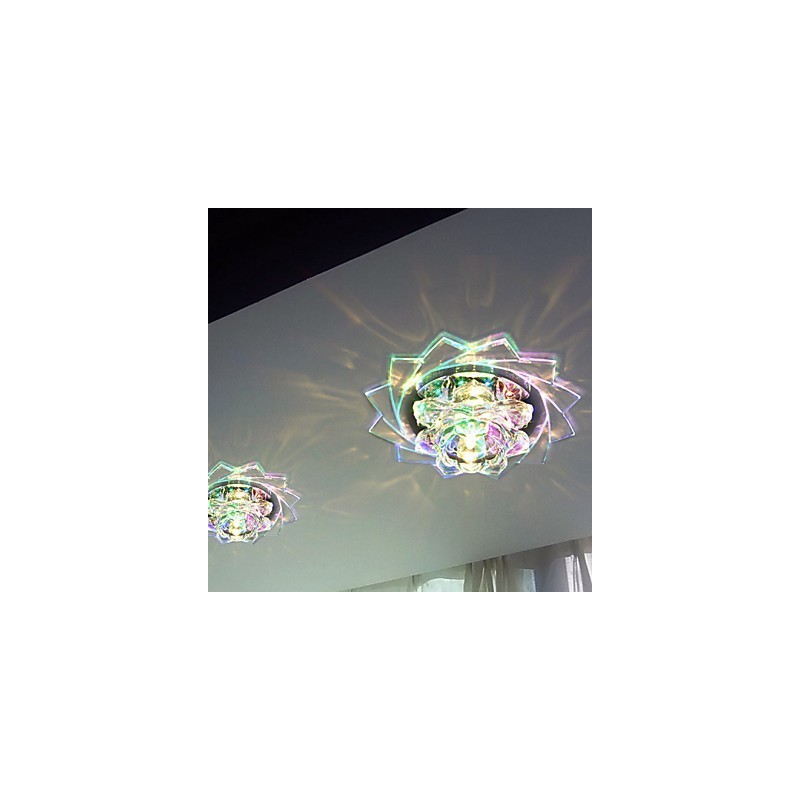 20*8,5 CM Mini Kristall Deckenleuchte Spotlight 3W Kreative Lampe Leuchtstoffröhre Bunte Farbe Quadratische Kuppel Licht
