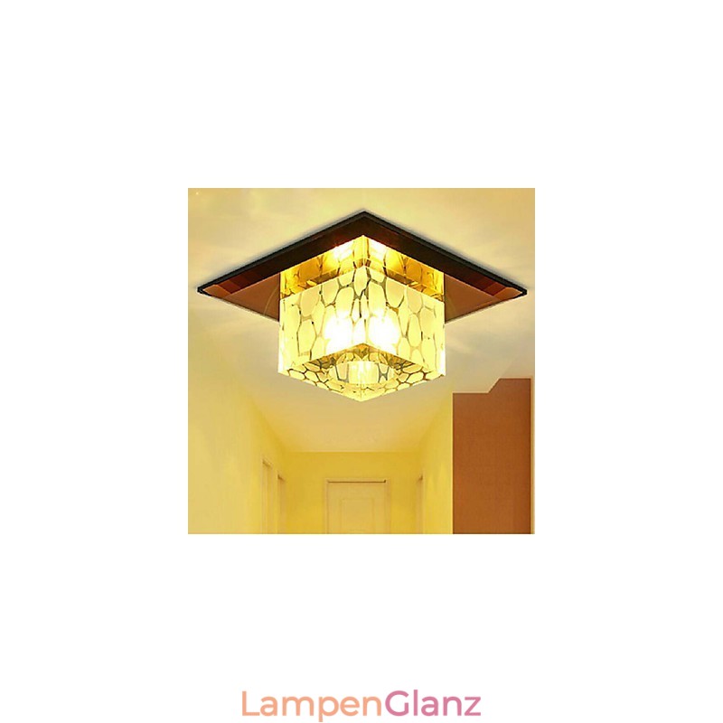 Mini Kristall Deckenleuchte Spotlight 3W Kreative Lampe Leuchtstoffröhre Bunte Farbe Quadratische Kuppelleuchte