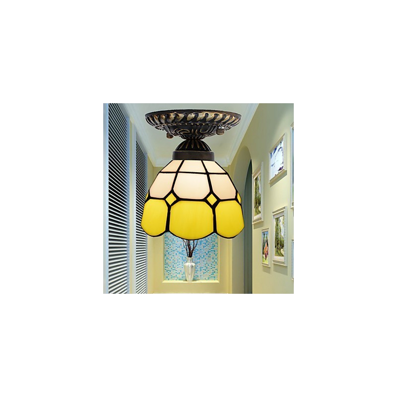 17 * Europäischen Ländlichen Kreativen Kunst Glasmalerei Absorbieren Kuppel Lampe Licht