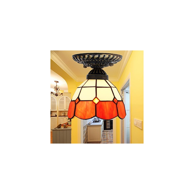 17 * Europäischen Ländlichen Kreativen Kunst Glasmalerei Absorbieren Kuppel Lampe Licht
