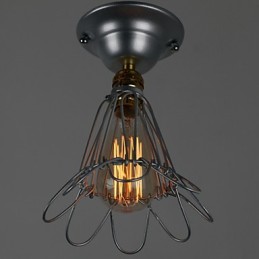 Landhausstil Mini Lampe 1 Licht Malerei Verarbeitung Silber