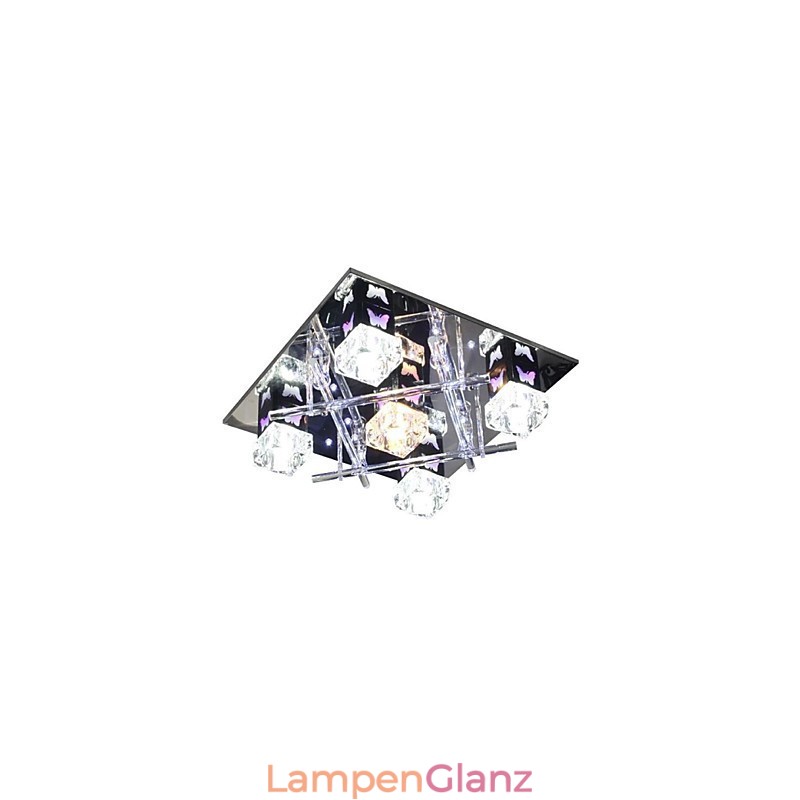 Moderne zeitgenössische Kristallglas-Unterputzleuchte