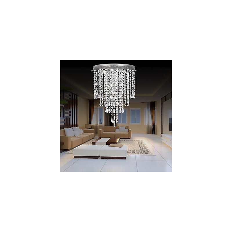 Moderne zeitgenössische Kristall Chrom Kristall Flush Mount Kinder