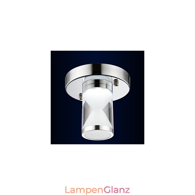 Moderne zeitgenössische Deckenleuchte aus Chrommetall
