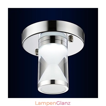 Moderne zeitgenössische Deckenleuchte aus Chrommetall