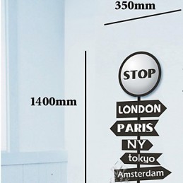 Stop Letter Hochtemperaturbeständiges Kunststofflicht und kreative 3D-Tapeten-Wandleuchte