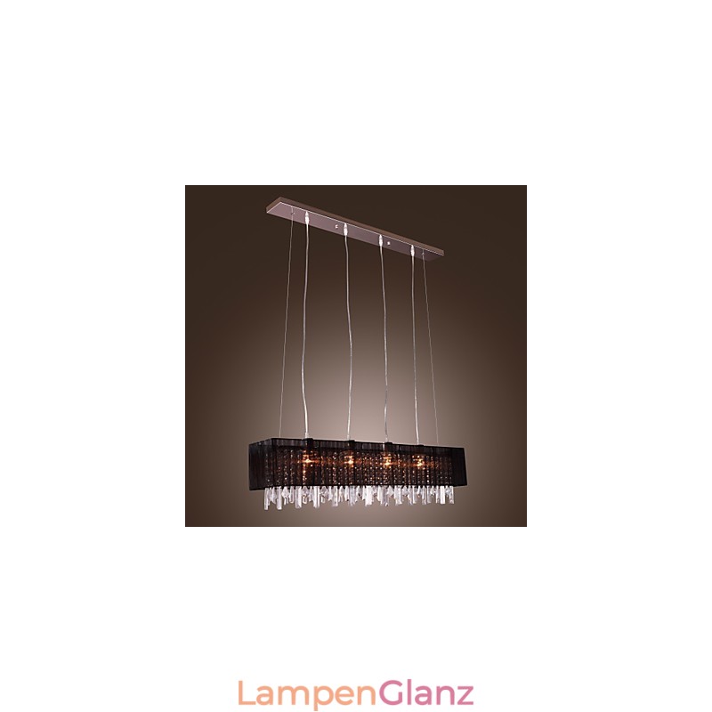 Moderne zeitgenössische Insel Kristall Andere Metall Pendelleuchte