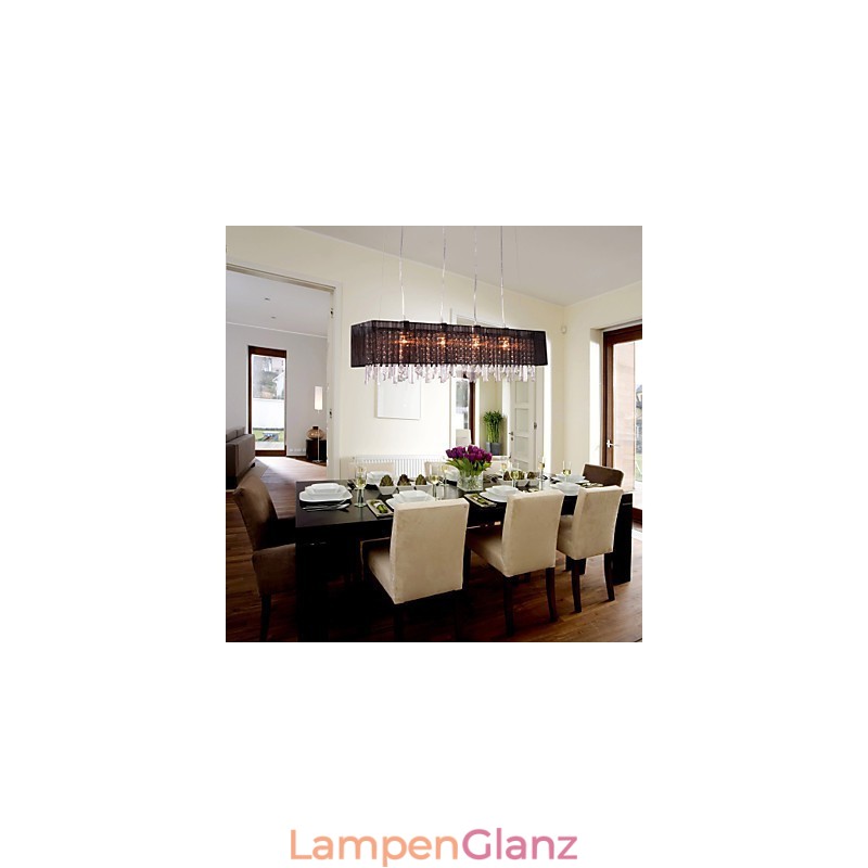 Moderne zeitgenössische Insel Kristall Andere Metall Pendelleuchte