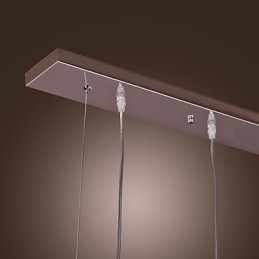 Moderne zeitgenössische Insel Kristall Andere Metall Pendelleuchte