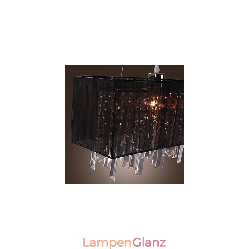 Moderne zeitgenössische Insel Kristall Andere Metall Pendelleuchte