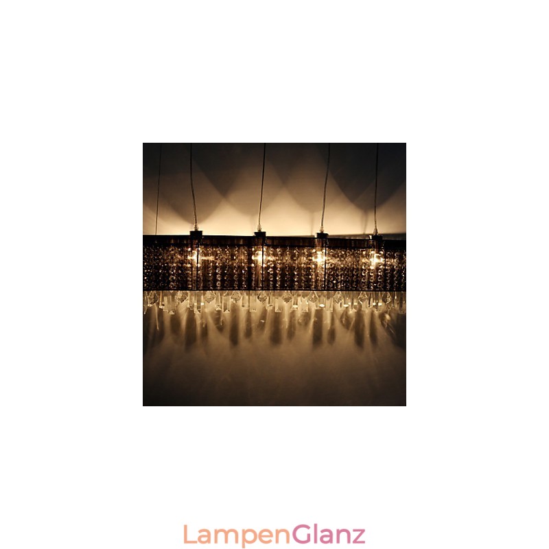 Moderne zeitgenössische Insel Kristall Andere Metall Pendelleuchte