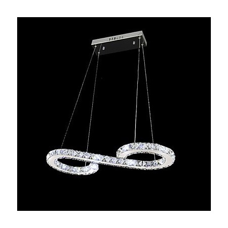 Moderne zeitgenössische Kristall Chrom Metall Pendelleuchte Moderne zeitgenössische Kristall Chrom Metall Pendelleuchte