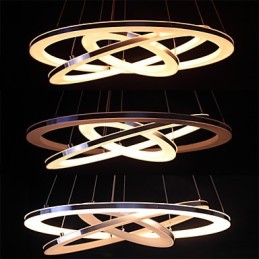 Moderne Pendelleuchte 3 Ringe Pendelleuchte Acryl