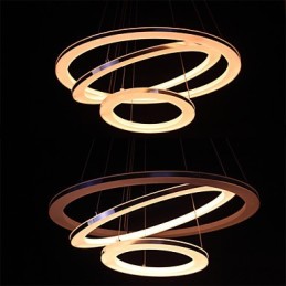 Moderne Pendelleuchte 3 Ringe Pendelleuchte Acryl
