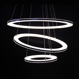 Moderne Pendelleuchte 3 Ringe Pendelleuchte Acryl