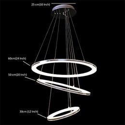 Moderne Pendelleuchte 3 Ringe Pendelleuchte Acryl