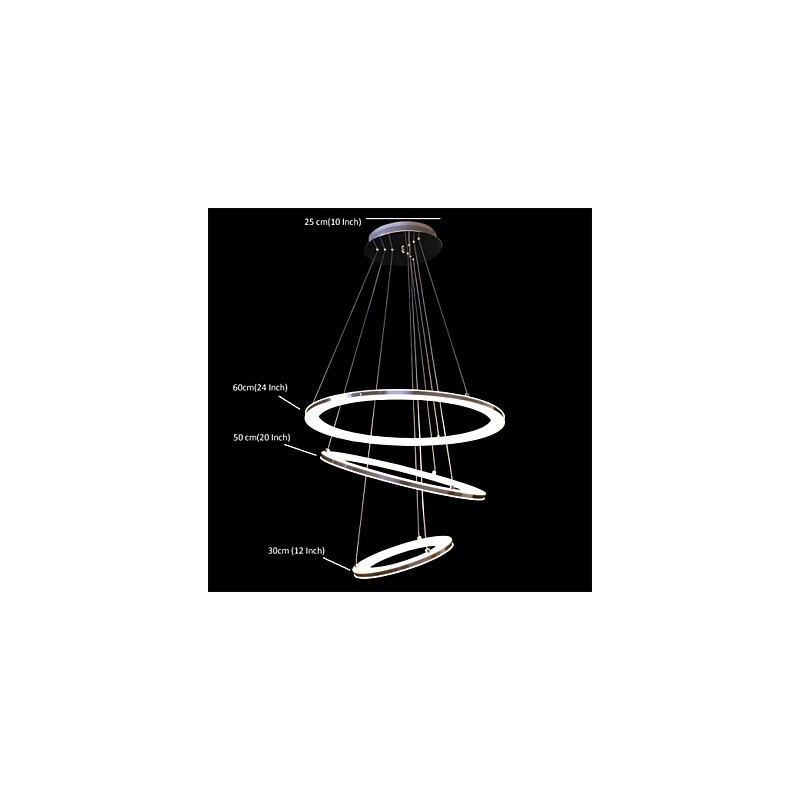Moderne Pendelleuchte 3 Ringe Pendelleuchte Acryl