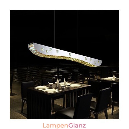 Kristall-Pendelleuchte, verchromtes Metall, Pendelleuchte, Bernstein oder klares Kristall