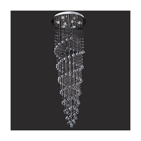 Moderne zeitgenössische Kristall Chrom Metall Unterputz Moderne zeitgenössische Kristall Chrom Metall Unterputz
