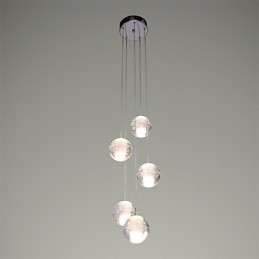 Moderne Pendelleuchte Pendelleuchte Leuchten G4 Retroifit Chrom Überzug Kristall für Treppenlicht