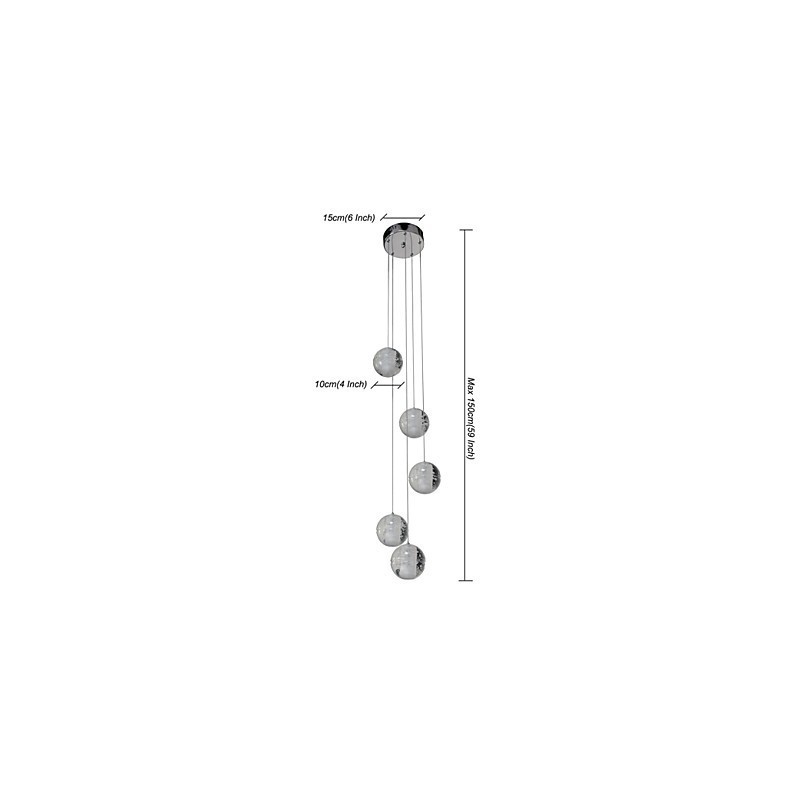 Moderne Pendelleuchte Pendelleuchte Leuchten G4 Retroifit Chrom Überzug Kristall für Treppenlicht