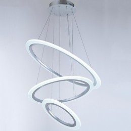 Acryl Pendelleuchte Lampen Kronleuchter Deckenbeleuchtung mit DIY 3 Ringe
