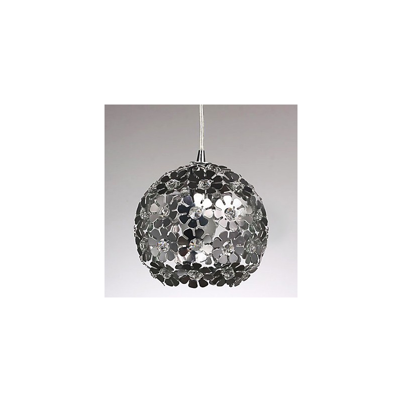 Moderne zeitgenössische Kugel Kristall Mini Stil Galvanisierte Pendelleuchte