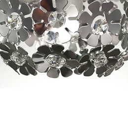 Moderne zeitgenössische Kugel Kristall Mini Stil Galvanisierte Pendelleuchte