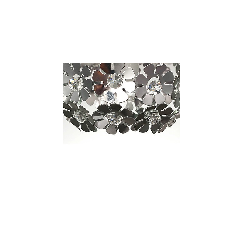 Moderne zeitgenössische Kugel Kristall Mini Stil Galvanisierte Pendelleuchte