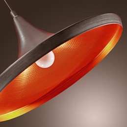 Moderne Pendelleuchte im Retro-Mini-Stil mit Gemälden
