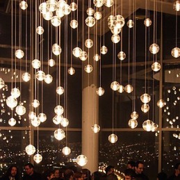 All Over The Sky Star Bocci Droplight Aurora Borealis Moderne Glaskristalllampe