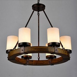 Vintage Alter Holz Kronleuchter