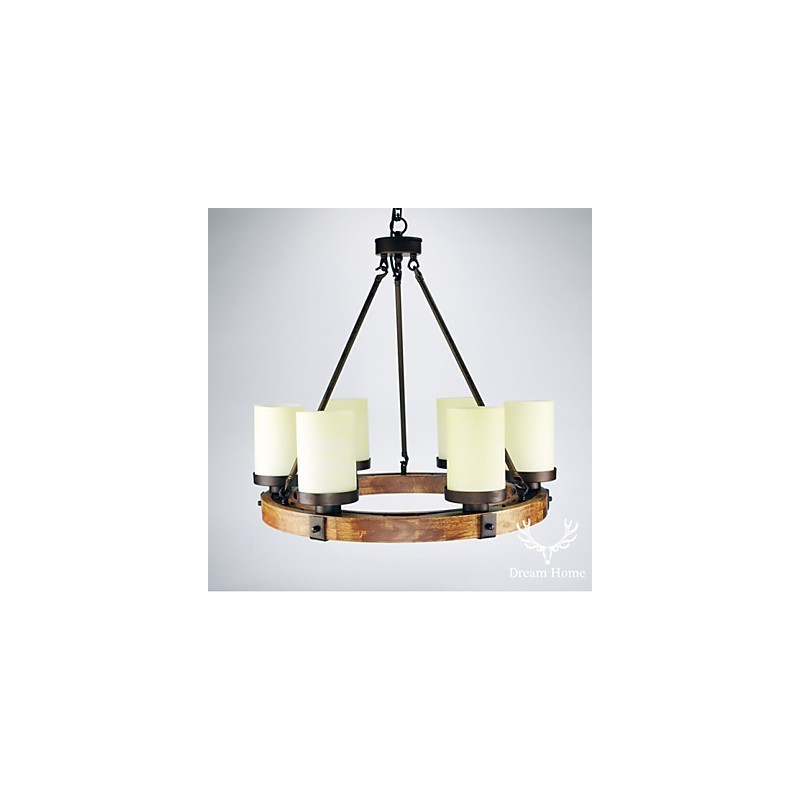 Vintage Alter Holz Kronleuchter