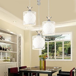 Zeitgenössische und vertraglich drei kreative Kristall Droplight Schmiedeeisen Lampe