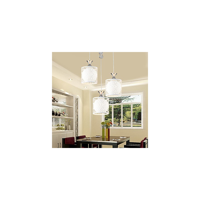 Zeitgenössische und vertraglich drei kreative Kristall Droplight Schmiedeeisen Lampe