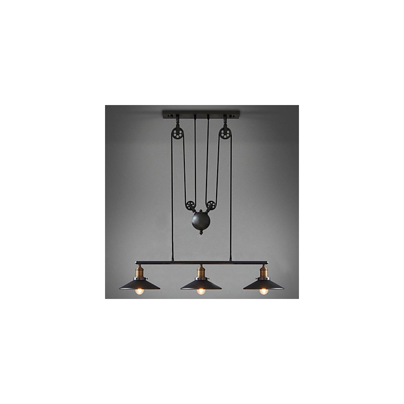 Pendelleuchten Vintage 3 Lichter ST64 Glühbirnen inklusive Up- und Down-System