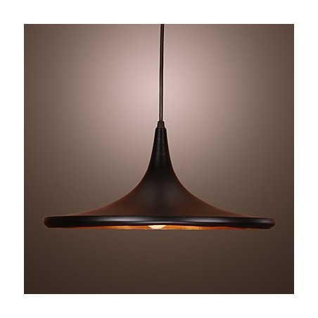 Moderne Pendelleuchte aus Aluminium mit schwarzem Schirm Moderne Pendelleuchte aus Aluminium mit schwarzem Schirm