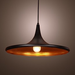 Moderne Pendelleuchte aus Aluminium mit schwarzem Schirm