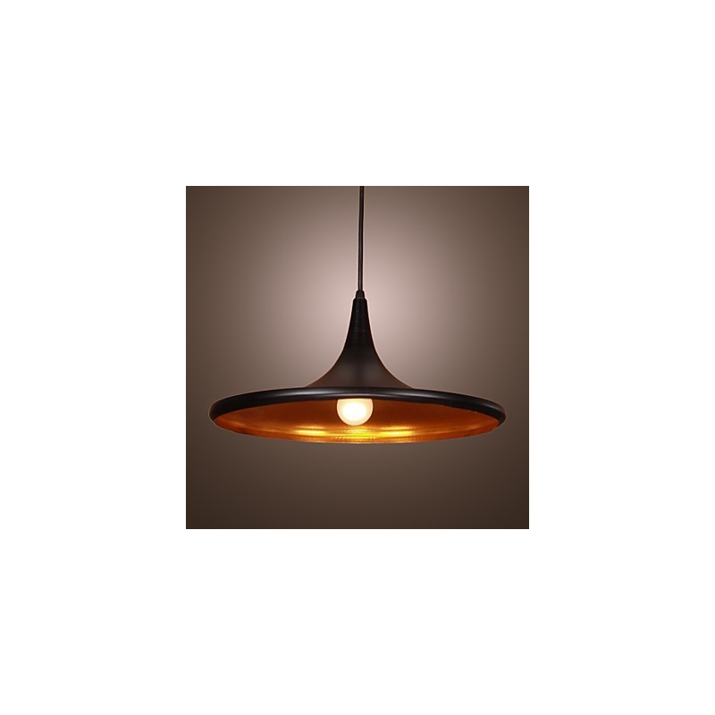 Moderne Pendelleuchte aus Aluminium mit schwarzem Schirm