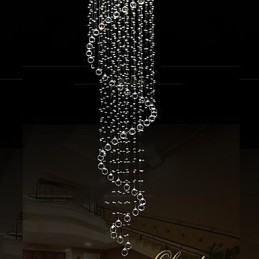 Moderne Kristall Pendelleuchte Kronleuchter Beleuchtung Lampen Leuchten mit Einzelner Spirale D70CM H250CM