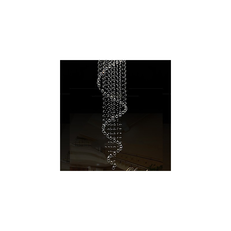 Moderne Kristall Pendelleuchte Kronleuchter Beleuchtung Lampen Leuchten mit Einzelner Spirale D70CM H250CM
