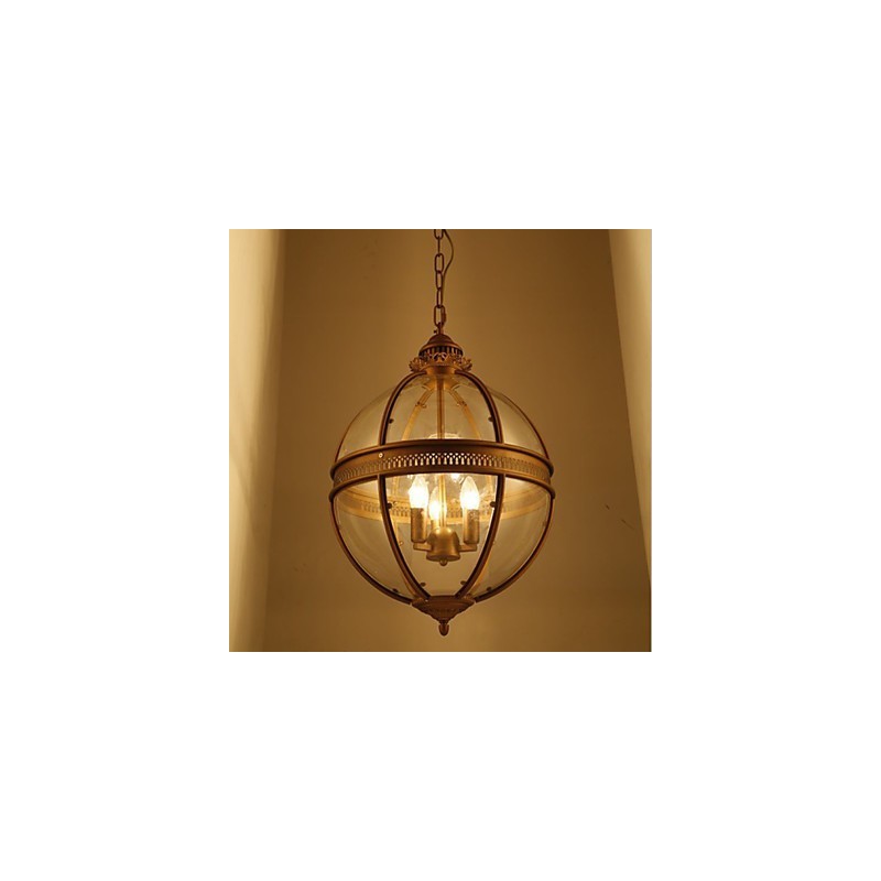 Eisen Bronze Kronleuchter Lampe Glas