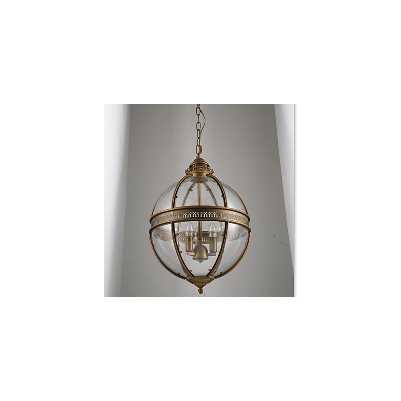 Eisen Bronze Kronleuchter Lampe Glas