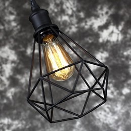 Amerikanischer kleiner Vogelkäfig-Anhänger aus Stahl im Vintage-Retro-Stil, DIY-Tropfenlicht, industrielle Beleuchtungsvorrichtung für die Heimdekoration