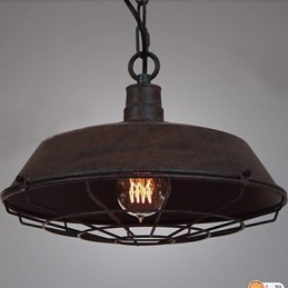 1-flammige Vintage-Pendelleuchte aus Metall