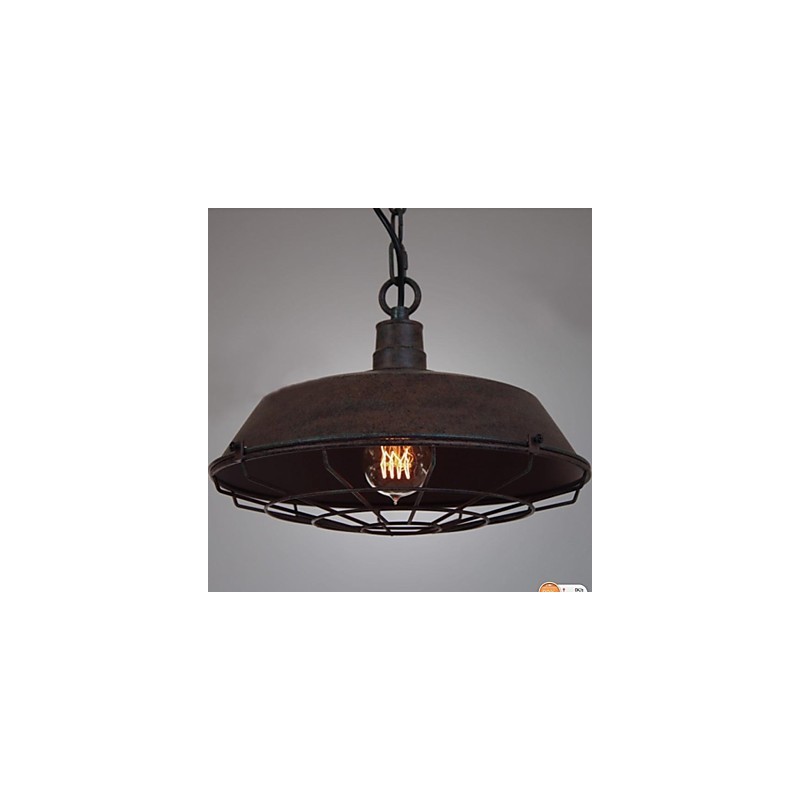 1-flammige Vintage-Pendelleuchte aus Metall