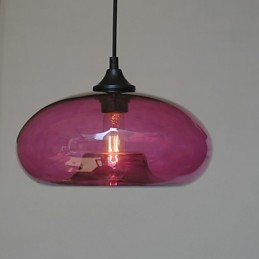 Moderne charakteristische Pendelleuchte mit 1 Licht und transparentem Schirm