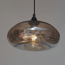 Moderne charakteristische Pendelleuchte mit 1 Licht und transparentem Schirm