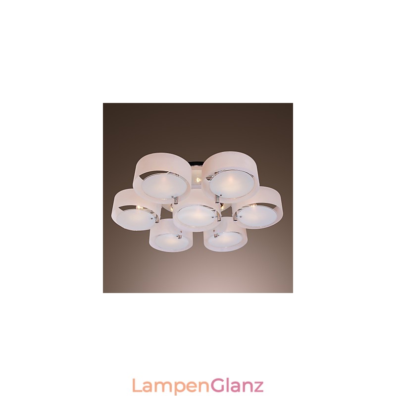 Moderne zeitgenössische Chrom Metall Kronleuchter Unterputz